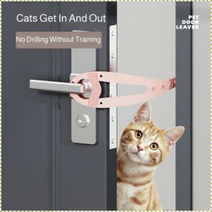 Doorrail Cats Are Free to Get in and Out No-punch Door Device Silent Safety Durable Easy Installation