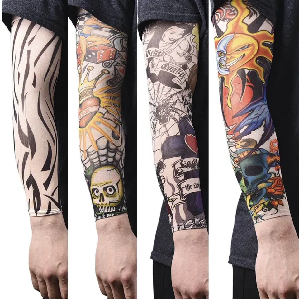 Hpmjz 3 Pairs Tattoo Cover Up Sleeve Forearm Tattoo Cover UV