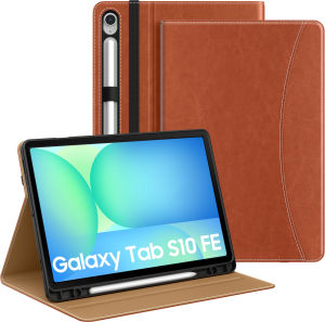 Ốp MoKo cho Samsug Galaxy Tab S10 FE 2025 10.9 inch (SM-X520/SM-X526/SM-X526B) Có Kẹp GIữ Bút S Ốp đứng góc đựng nhiều bằng da PU cho Galaxy Tab S10 FE có vỏ bảo vệ máy tính bảng dây đeo tay