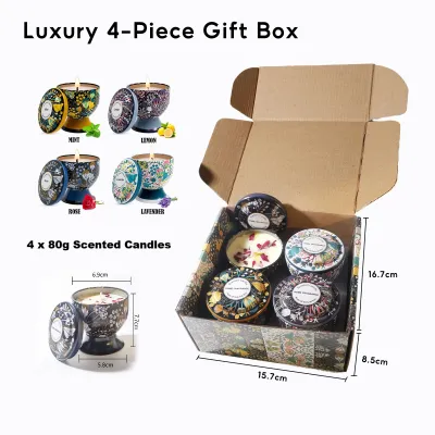 4Pcs Gift Set Scented Candle Soy Wax Candle Gift Set Farewell gift gifts souvenirs Aromatherapy Candle
