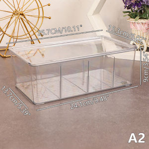 hananre Tea Bag Storage Box Office Multifunctional Storage Box with Lid Acrylic Organizer Coffee Bag Compartment Box