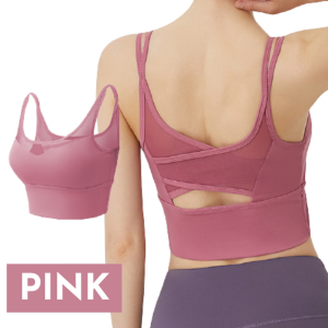 Sport Bra Workout Inner Wear Yoga Shockproof Underwear Gym Padded Vest Zumba Singlet Pakaian Dalam Sukan 运动背心内搭 Ready Stock 321165 - ZK MALL