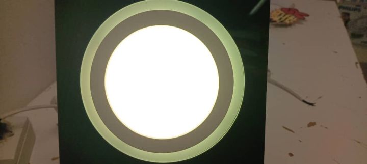 18W Led Downlight 8'' Square/Round Glass Rim | Lazada