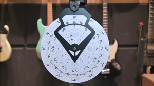 Guitar Circle of Fifths Chord Chart Mounted Learning Tool with Fretboard Notes and Chord Composition Double Sided Board