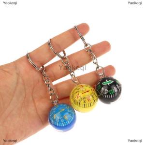 [COD] Yaokeqi Round Shape Small Mini Survival Compasses For Outdoor Camping Hiking Travel Precision Dial Ball Keychain