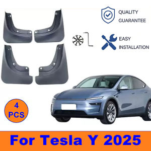 4Pcs Mud Flaps For Tesla Model Y 2025 - Splash Guards Front & Rear Wheel Fender Mudguards Car Exterior Protection Accessories