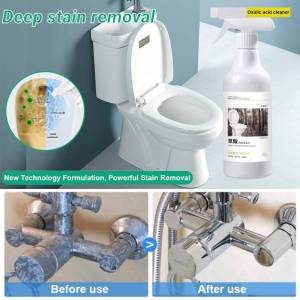 [Remove Rust/Yellow] Powerful Oxalic Acid Stain Removal Toilet Glaze Cleaner Bathroom Tiles Dirt Sturborn Stain Remover