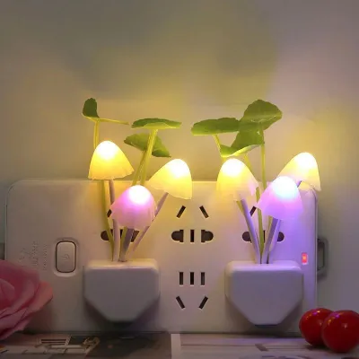 Đèn ngủ bình hoa hình nấm nhiều màu
