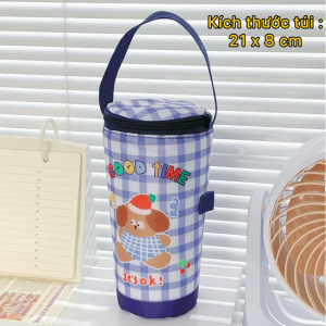 Túi vải đựng bình cafe chống thấm nước ra ngoài giữ đá lâu tan túi đựng cách nhiệt quai cầm tiện lợi