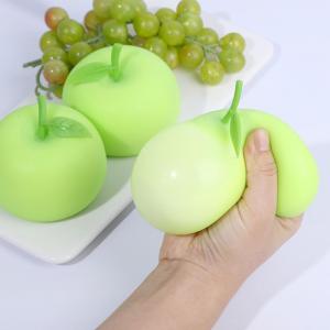 Pop It Fidget Toy Apples Shape Fruit Powder Filled Simulation Soft Squishy Stress Relieving Squeeze Toy for Relax Kids Educational Toy for Children Gifts