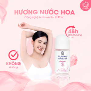 Lăn khử mùi Brightening & Perfumed C-Renew 50ml_ Khô thoáng 48h _ Khử mùi hôi hiệu quả_cho nữ