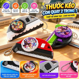 Thước Kẻ Mini Có Con Quay Nút Kéo Kèm Dây Móc Nhỏ Gọn Tiện Đo Kẻ Học Tập Và Mang Theo Hằng Ngày