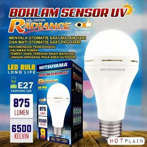 Lampu Bohlam Sensor UV LED Bulb Mitsuyama MS-9809R Radiance Long Life