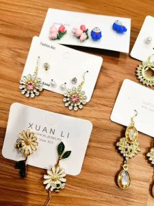 2E Stylish silver post Earrings - Designs with S925 Posts! doraemon rabbit bunny lipstick bee on flower drop earring stud earring loop earring