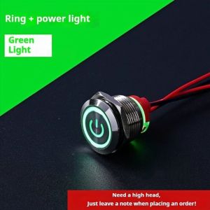 MINUTE 16/19/22mm Push Button Switch Metal Latching Action On Off Switch Pre-Wired Panel Mount Switch Short Body