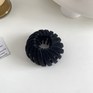 DK Mall High Quality Disk Hair Bird Nest Bun Maker Friends Ponytail Buckle Velvet Hair Claw Women Hair Clips Meatball Head Fashion Hair Fixed Gifts Hair Accessories