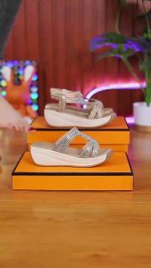43 Large Size Lazy Pearl Toe-Covered Mules For Women Flat Fashionable Casual Bowknot Sandals For Outdoor Wear