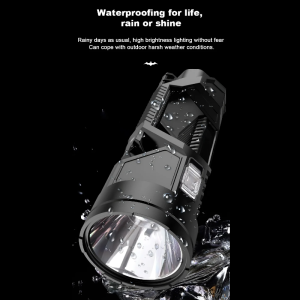 -Super bright outdoor searchlight Rechargeable Powerful Long Shot Portable Searchlight
