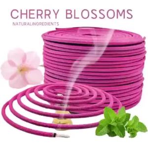 Colorful floral scented incense coils with various fragrances