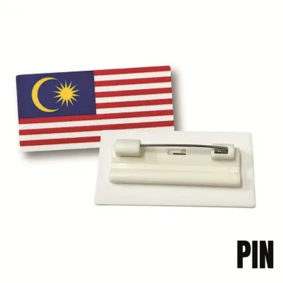 Lencana Magnet Jalur Gemilang / Lencana Pin Bendera Malaysia / Lencana Baju Sekolah