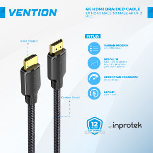 Vention Kabel HDMI Male to Male 4K UHD Audio Video Excellence Series