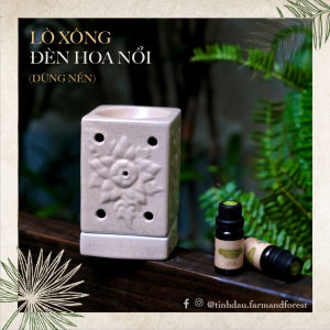 Đèn Xông Tinh Dầu Đèn Hoa Nổi Đốt Nến Farm & Forest Tặng Nến Thơm Phòng Khử Mùi Đuổi Muỗi