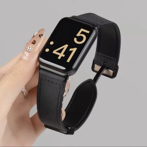 Magnetic Leather Watch Strap for Xiaomi Band 8/9 Pro Smart Watch Accessories Fashion Bracelet for Men and Women Comfortable Soft Business
