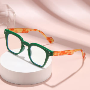 JN IMPRESSION Small square frame retro fashion cross-border style flat glasses simple and versatile anti-blue light glasses reading glasses