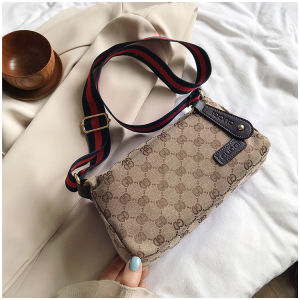 Tas Selempang Wanita Mini Kanvas Shoulder Sling Bag Kasual Motif Monogram Fashion Kekinian COD T279