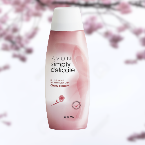 Avon Simply Delicate Feminine Wash 400ml and 200ml (Cherry Blossom ...