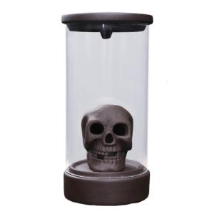 LED Light Ceramics Skull Incenses Burners Windproof Lampshade Waterfall Backflow Incenses Cones Holders Home Decorative
