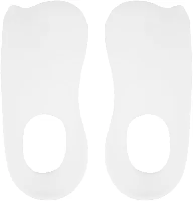 Orthotic Insoles for Flat Feet & Heel Spurs - Plantilla para Espolon Calcaneo - Comfortable Arch Support Inserts - Non-Slip & Breathable (Black L)