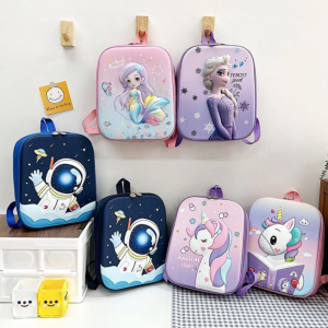 XU HOME Fairy Tale Children Backpack Frozen Elsa Hard Shell Kid Backpack Fashion Lightweight Cartoon Animation Backpack Boys and Girls