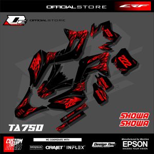 (Bisa Cod)Decal CRF150 L Fullbody Supermoto Stiker/Sticker Decal CRF 150L Tema Api Kode TA750