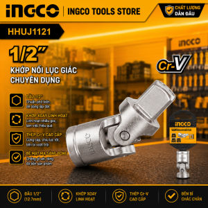 Đầu Nối Lắc Léo 1/2 Inch INGCO HHUJ1121 Thép 50BV30 Mạ Chrome Chịu Lực