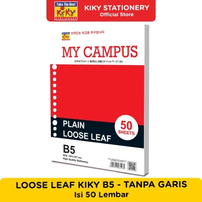 LOOSE LEAF B5 (KERTAS BINDER PUTIH - Isi: 100 & 50 Lembar) | Kertas Isi Buku Binder (Kertas Bolong Bergaris)