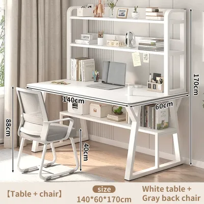 Desk Study table home desk computer table multi-function desk with bookshelf meja rak buku Meja Belajar 书桌 学习桌 办公桌