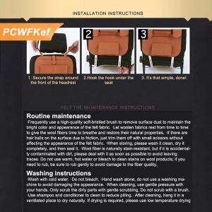 【PCWFKef】 Túi treo lưng ghế ô tô bằng nỉ Tấm chắn chân bảo vệ ghế sau ô tô cho trẻ em Túi đựng 6 ngăn