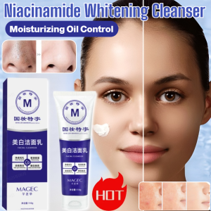 Oil Control Facial Cleanser Niacinamide Whitening Deep Clean Pore Blackhead Cleansing Milk Freckle Removing For Sensitive Combination Skin