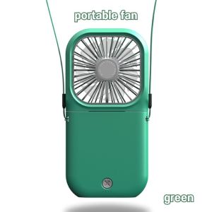 Portable Digital Display Fan Outdoor Camping Power Bank Fan Folding Hanging Neck Usb Charging Fan