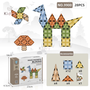 3D Diamond Magnetic Sheet Clear Colourful Blocks Construction Tiles Educational Toy Gift Girl Boy | Mainan Blok Kanak