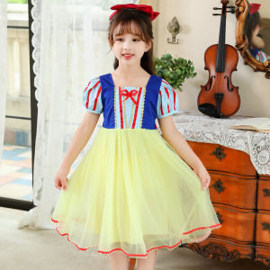 1PC Snow White Girls Princess Dress Snow White Dress For Kid Girl Set Summer Girl Birthday Party Dresses Childrens Cosplay Halloween Costume