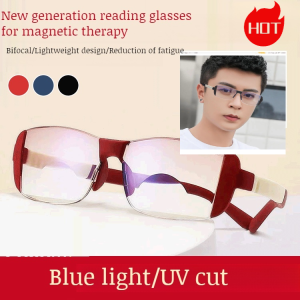 Fashionable Rimless Presbyopic Glasses Anti Blue Light Diamond Cut Rim Bifocals Bifocal Reading Glasses  Blue Light Blocking Glasses Anti Fatigue Senior Eyewear Near And Far Vision Glasses  Screwless Design Ultra Lightweight