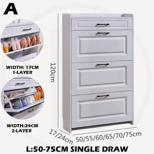 【Desiny】Shoe Cabinet Ultra-thin Tipping Shoe Rack Household Coat Rack Shoe Cabinet