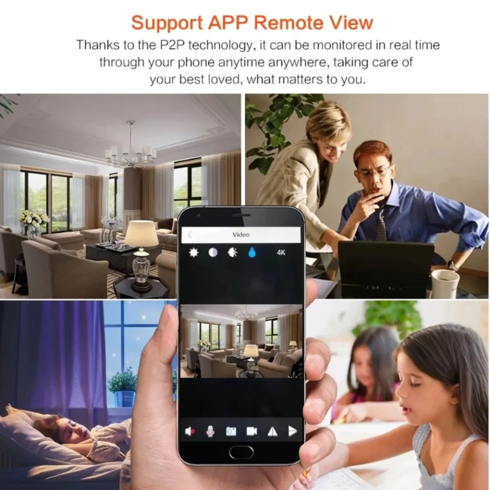 in WIFI Camera LED Night Light 1080P HD Hidden Spy Camera