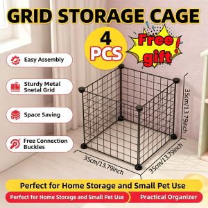 4Pcs Grid sheet white and black mesh multiple sizes hang on the wall does not rust