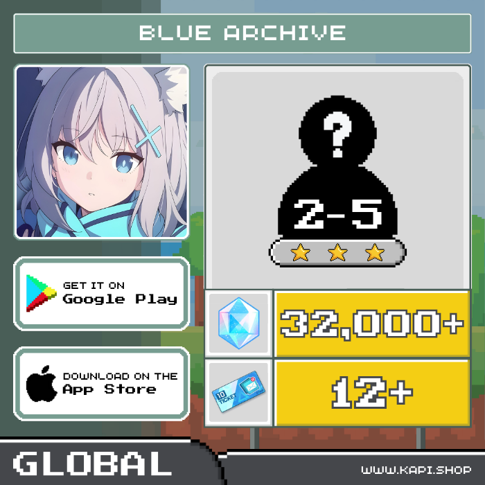 ไอดี Blue Archive (Global) - 32,000+ Pyroxene + สุ่มตัวละคร 3 ดาว 2-5 ตัว | ACTION FIGURE TOYS FOR COLLECTION
