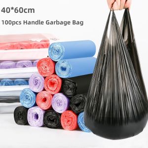 100pcs Handle Garbage Bag Kitchen Trash Bag Dog Poop Bag Plastic Bag