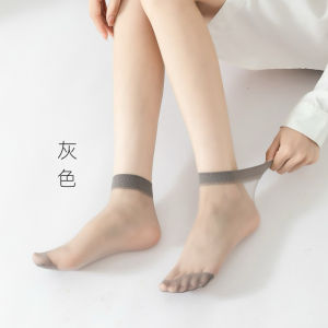 (BUY 5 FREE 5) MUSLIMAH ULTRA THIN SILK STOCKING MUSLIM STOKING WOMEN SOCKS LADIES SHORT STOCKINGS SUPER THIN STOKIN LADIES SILK SOCKS THIN INVISIBLE TRANSPARENT ANKLE STOCKINGS STRETCHY COMFORTABLE DAILY WEAR SOCKS