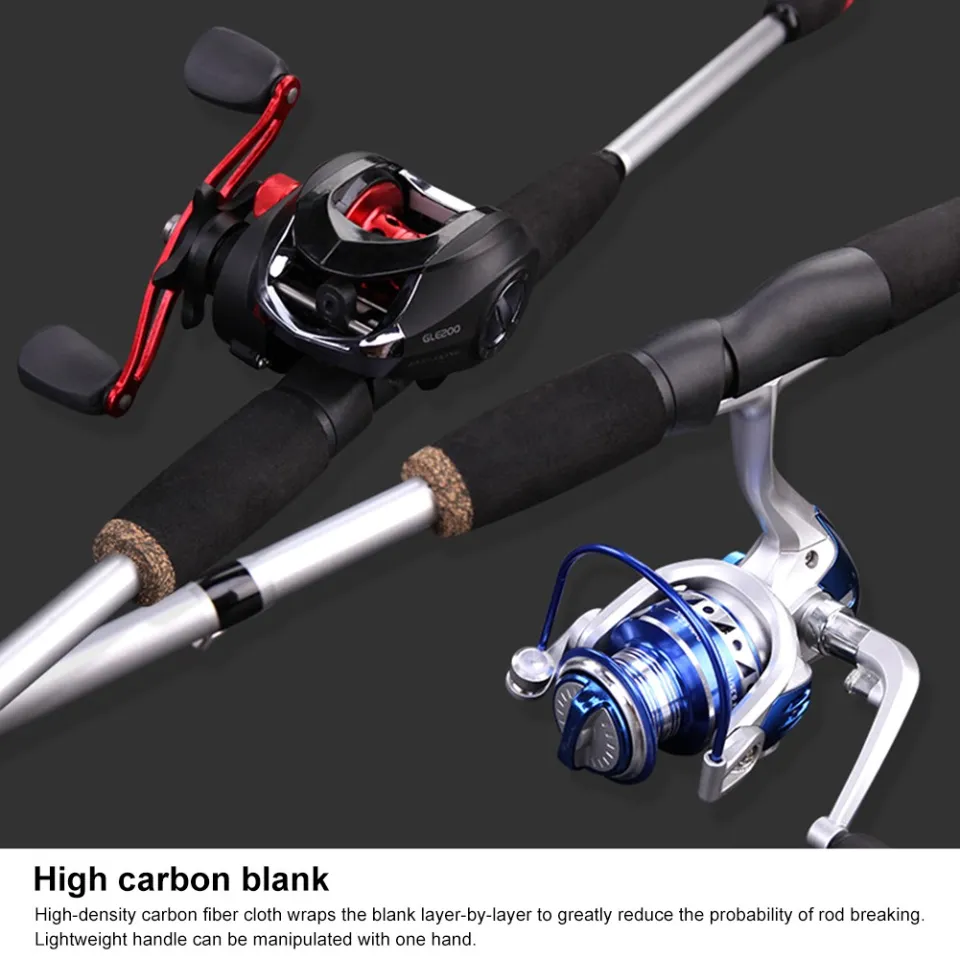 Hot Sale]Fishing Rod 1.65/1.8/2.1/2.4m Carbon Spinning Casting Rod Lure Pole  ML 2-piece Carp Fishing Freshwater Saltwater Accessories